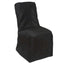 Polyester Chair Cover with Square Top for Banquet Chairs Black - Durable Reusable Slip-On Cover
