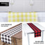 Polyester 14"x108" Table Runner Black/White - Gingham Plaid Design