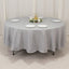 Premium Polyester 90" Round Tablecloth Silver - Stain and Wrinkle-Resistant Design with 220GSM Thickness Table Cover