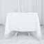 Premium Polyester Square Tablecloth 70"x70" White 220GSM Wrinkle-Resistant Table Cover for Stylish Gatherings