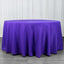 Premium Polyester 120" Round Tablecloth Purple - Seamless 220GSM Wrinkle-Resistant Table Cover