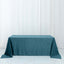 Premium Velvet 90"x132" Rectangle Tablecloth Peacock Teal - Reusable Soft & Seamless Table Cover