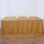 Fitted Polyester 72"x30" Rectangle Tablecloth Gold - Sleek and Durable for Events
