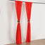 2 Pack Red Polyester Event Curtain Drapes, 10ftx8ft Backdrop Event Panels With Rod Pockets 130 GSM