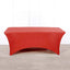 Stretch Spandex 96"x30" Rectangle Table Cover Red - Durable Form-Fitting Tablecloth