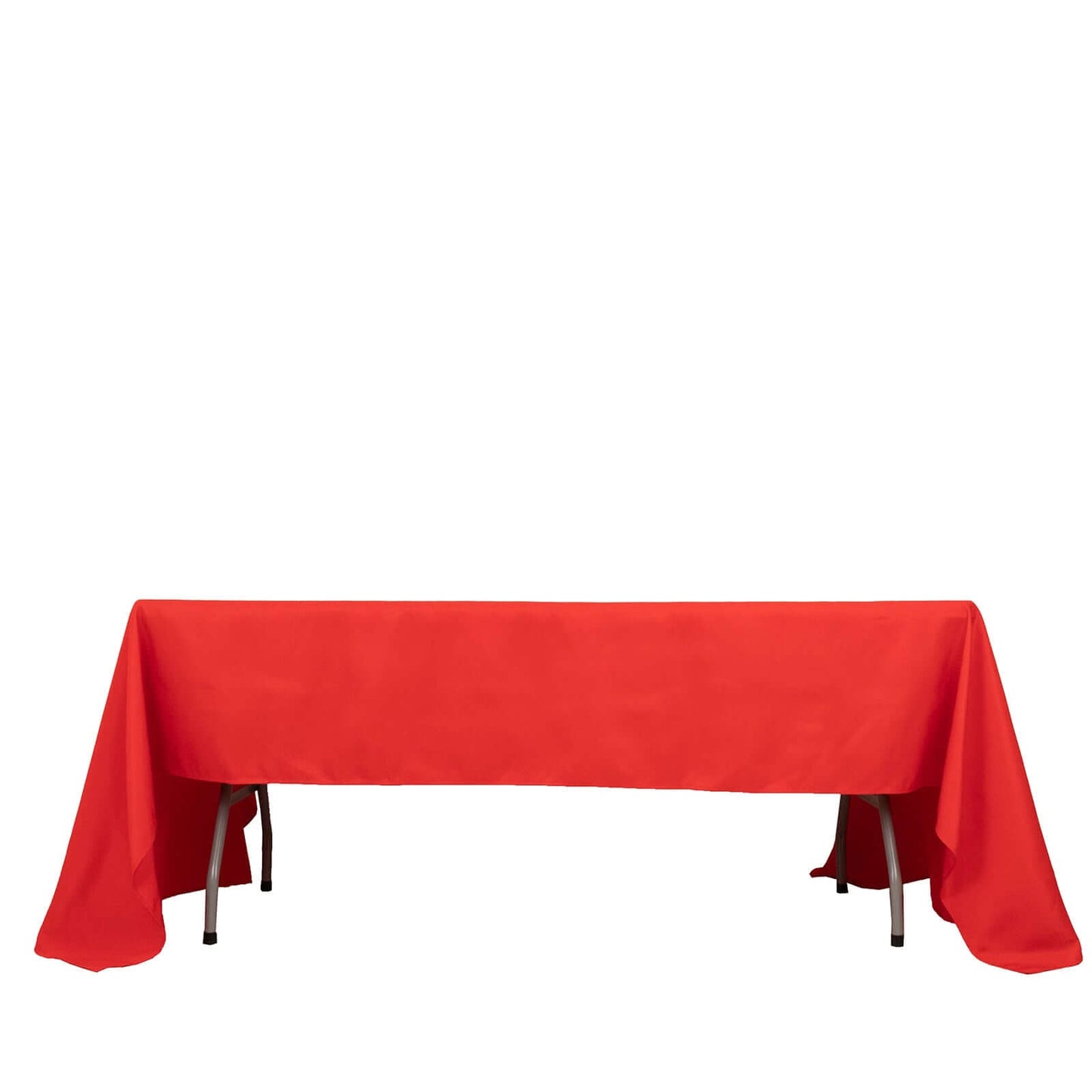 Premium Polyester 60"x126" Rectangle Tablecloth Red - Stain-Resistant 220GSM Finish Table Cover