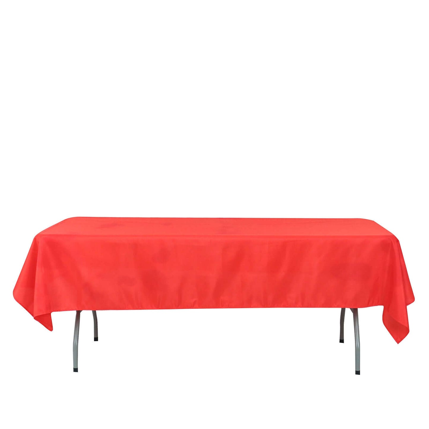 Polyester 54"x96" Rectangle Tablecloth Red - Wrinkle-Resistant & Easy-to-Care Table Cover