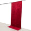 Red Crushed Velvet Backdrop Curtain â€“ 5ft x 12ft Event Drape with Rod Pocket, Privacy Panel for Photo Booths & Events