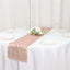 Plastic Woven Vinyl 13"x6ft Table Runner Metallic Rose Gold - Non-Slip & Reversible Tabletop Decor