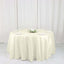 Taffeta 132" Round Tablecloth Ivory - Seamless Accordion Crinkle Table Cover