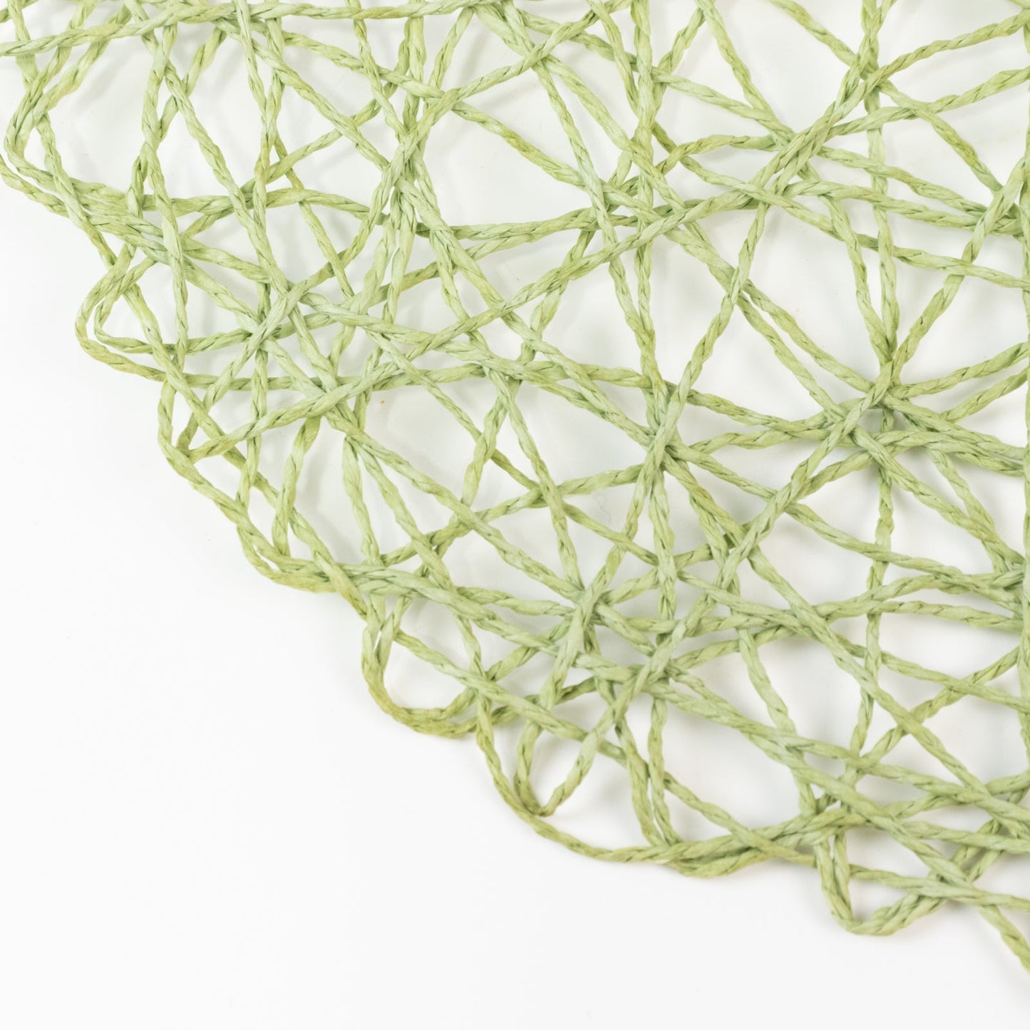 6-Pack Table Placemats Woven Fiber Design Sage Green Round - Disposable Mats for Dining and Events 15"