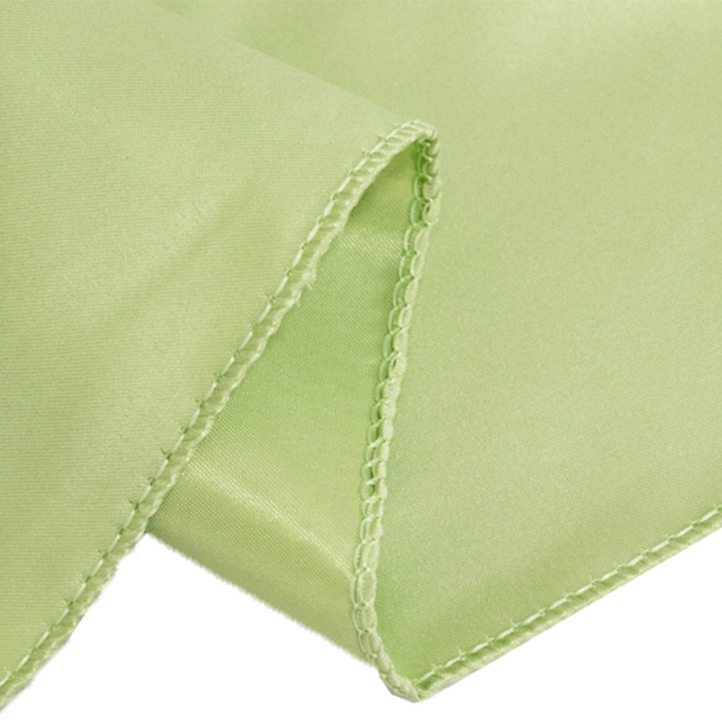 Lamour Satin 72"x72" Table Overlay Square Tablecloth Sage Green - Smooth Finish Table Topper
