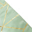 Polyester 54"x54" Square Tablecloth Sage Green with Gold Foil Geometric Pattern - Wrinkle-Resistant & Durable for Stylish Settings