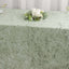Premium Crushed Velvet 90"x156" Rectangle Tablecloth Sage Green - Reusable Soft Seamless Table Cover