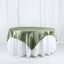 Satin 72"x72" Table Overlay Square Tablecloth Dusty Sage Green - Smooth Finish Table Cover