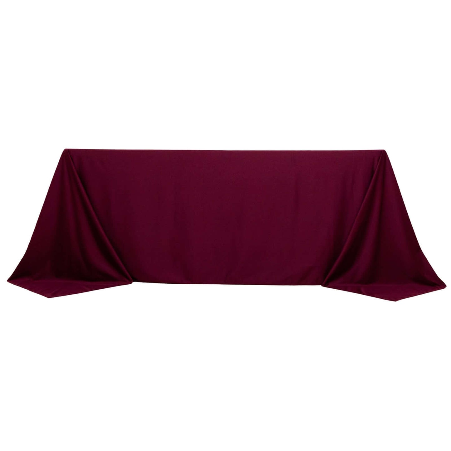 Scuba Rectangular 90"x132" Tablecloth Burgundy - Wrinkle Free, Stain Resistant & Seamless Table Cover