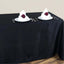 Polyester 90"x132" Rectangle Tablecloth Black - Rounded Corners and Seamless Table Cover