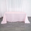 Taffeta 90"x132" Rectangle Tablecloth Blush - Seamless Accordion Crinkle Table Cover