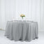 Taffeta 132" Round Tablecloth Silver - Seamless Accordion Crinkle Table Cover
