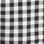Polyester 90"x156" Rectangle Tablecloth White/Black - Seamless Checkered Buffalo Plaid Design for Rustic Occasions