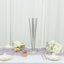 Metal Trumpet Vase Brushed Silver - Durable Design for Stylish Wedding Decor 28"