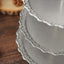 3-Tier Plastic Round Cupcake Stand 15" Metallic Silver with Lace Scalloped Edges