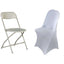 Stretch Spandex Chair Cover Silver for Folding Chairs - Reusable & Wrinkle-Resistant 160GSM Fitted Slipcover