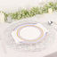 6-Pack Table Placemats Woven Fiber Design Silver Round - Disposable Mats for Dining and Events 15"