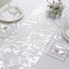 Mesh Polyester 108" Table Runner Roll Metallic Silver - Distressed Foil Look Disposable Table Decor