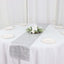 Plastic Woven Vinyl 13"x6ft Table Runner Metallic Silver - Non-Slip & Reversible Tabletop Decor