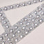 Decorative Rhinestone Alphabet "V" Letter Stickers, Glitter Adhesive Craft Letters Silver DIY Sparkle Embellishments 4"
