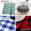 Polyester 70" Round Tablecloth White/Green - Checkered Buffalo Plaid Table Cover
