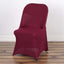 10 Pack Stretch Spandex Chair Covers Burgundy for Folding Chairs - Durable 160GSM Fitted Slipcovers