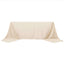 Scuba Rectangular 90"x156" Tablecloth Beige - Wrinkle Free, Stain Resistant & Seamless Table Cover