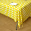 Plastic Table Cover White/Yellow Checkered Rectangle - Lightweight PVC Disposable Tablecloth 54"x108"