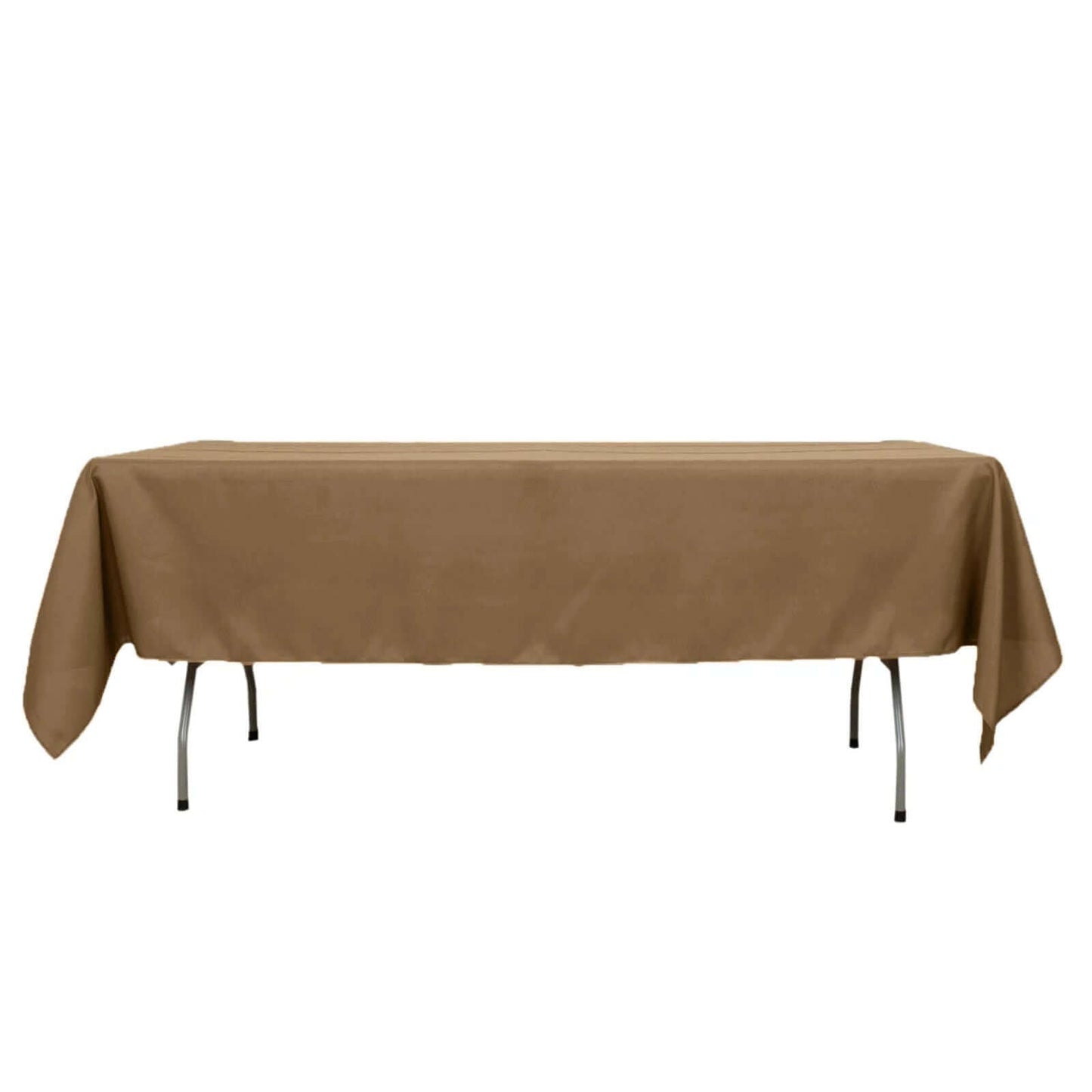 Polyester 60"x102" Rectangle Tablecloth Taupe - Durable and Stylish Table Cover