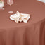 Premium Polyester 132" Round Tablecloth Terracotta (Rust) - Seamless 220GSM Wrinkle-Resistant Table Cover