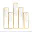 Set of 5 Wedding Centerpieces Gold Frame Conjoined Geometric Design - Test Tube Hydroponic Vases 12"
