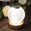 Acrylic LED Table Lamp Diamond Cut Ball Design Rechargeable - Dimmable Touch Control Decorative Night Light 5"