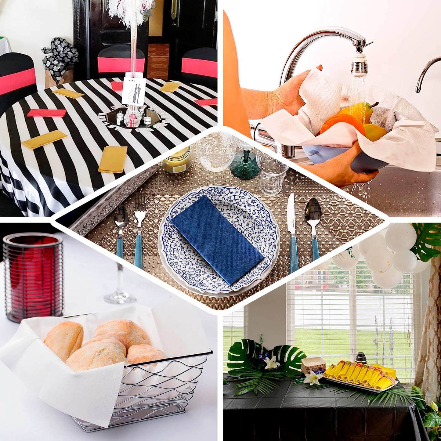 20 Pack Linen-Like Paper 8.5"x4" Napkins White - Highly Absorbent & Disposable Airlaid Guest Towels for Special Occasions