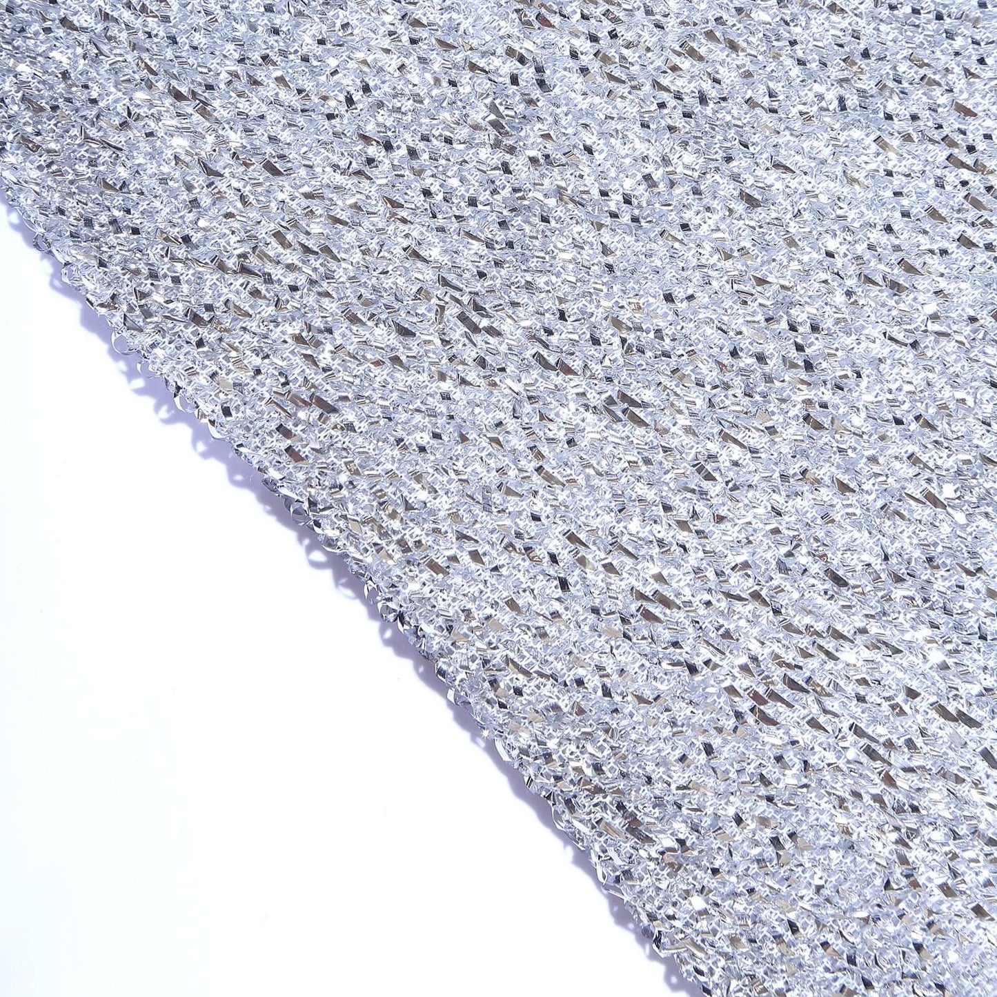 8ft Silver Spandex Fitted U-Shaped Wedding Arch Cover With Shimmer Tinsel Finish, Double-Sided Open Arch Backdrop Slipcover