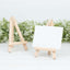 10-Pack Wooden Display Easel Stands DIY Mini Design Natural - Rustic Place Card Table Number Holders 5"