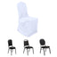Polyester Slip On Banquet Chair Covers White - Stain-Resistant Reusable Durable Fabric