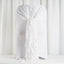 1 Set Chiffon Hoods Chair Sashes with Willow Ruffles Design White - Stylish Decor for Weddings & Gatherings