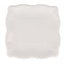 25-Pack Paper 11" Square Dinner Plates in White with Vintage Pottery Embossed Design - Shiny Disposable Serving Plates
