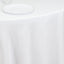 Fire Retardant Premium Polyester 120" Round Tablecloth White - Stylish High-Performance Seamless Table Cover for Large Gatherings