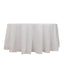 100% Cotton 120" Round Tablecloth White Linen - Seamless, Soft & Breathable Table Cover