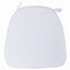 Chiavari Chair Cushion with 1.5" Thick Memory Foam and Ties White - Stylish Removable Cover for Comfort