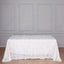 Sequin 90"x132" Rectangle Tablecloth White - Seamless Big Payette Design for Sophisticated Occasions