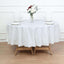 5-Pack Plastic Table Covers White Round - Durable PVC Disposable Tablecloths for Events 84"